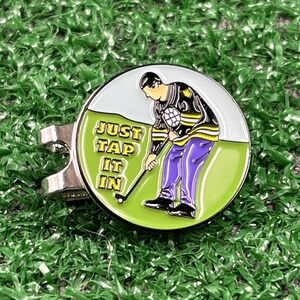 Happy Gilmore  Just Tap It‎ In Golf Ball Marker & Magnetic Hat Clip New